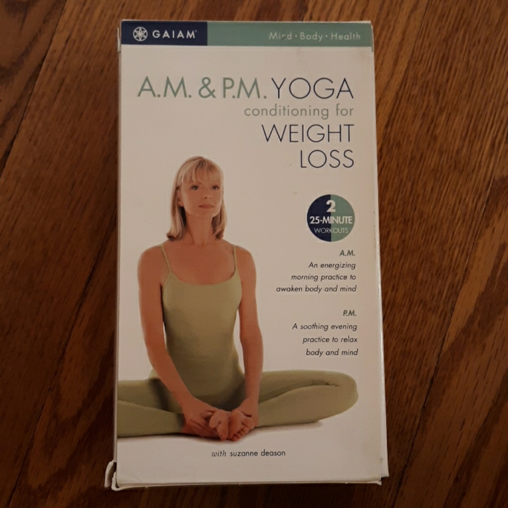 Gaiam A.M. & P.M. yoga VHS tapes